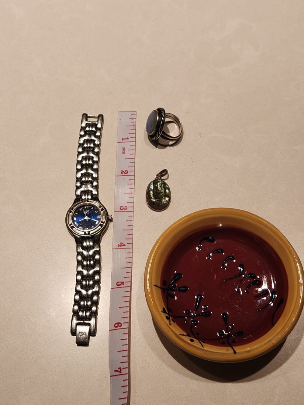 ESQ Ladies Watch w/Handmade Moonstone Jewelry